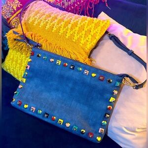 COLORFUL studded crossbody shoulder purse